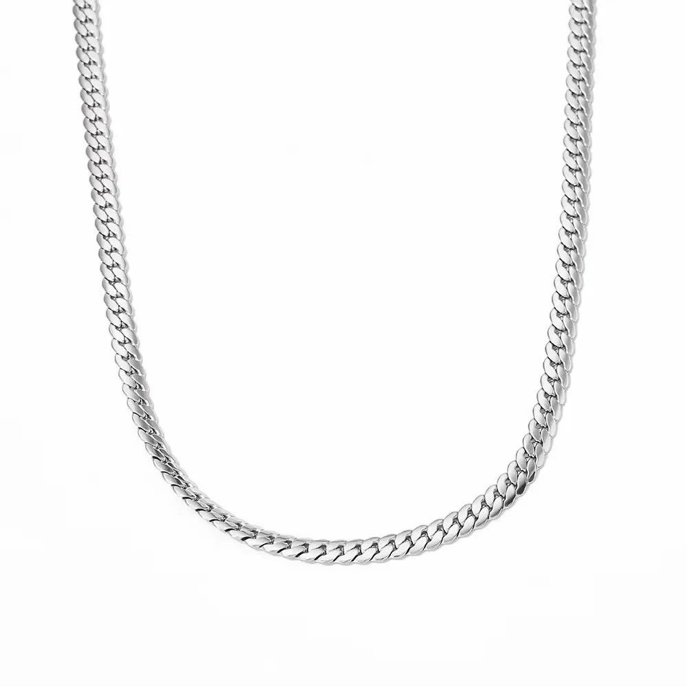 Hot new 20-60CM 925 Sterling Silver 18K gold exquisite 5MM sideways chain Necklaces for Men woman fine Jewelrys Wedding gifts